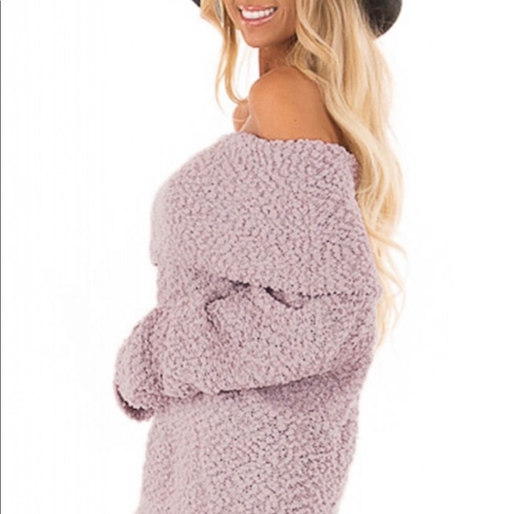 Pink Off The Shoulder Comfy Sweater Size Medium - Picture 2 of 7